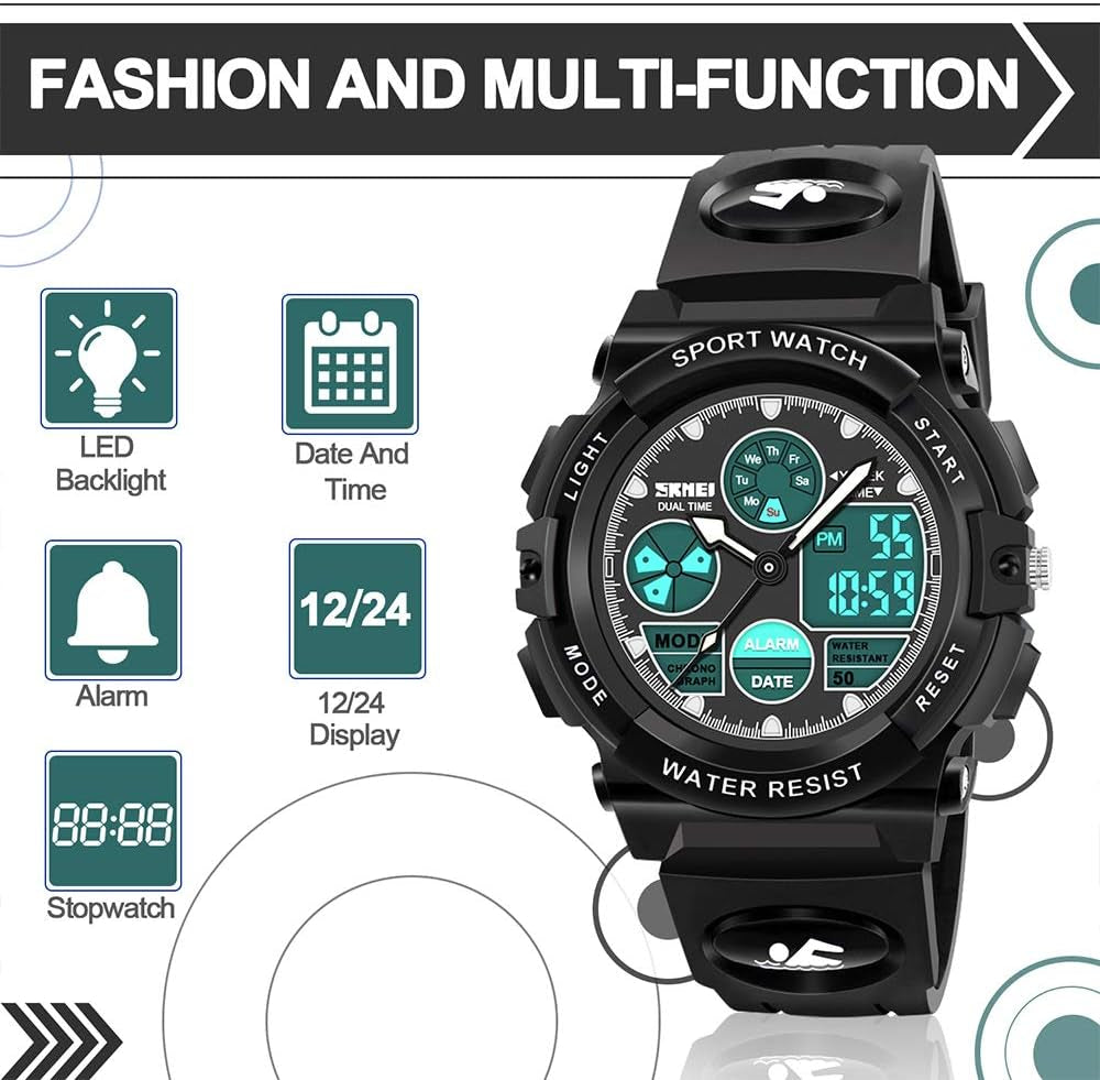 Kids Digital Watches, LED Waterproof Sports Watches for Kids- Best Gifts for Boys Girls