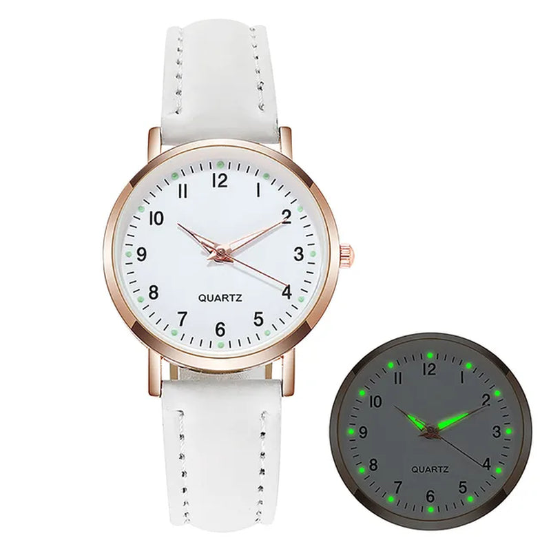 Luxury Design Quartz Watch Women Watches Luminous Hand Wind Leather Winner Watch Luminous Digital Wristwatches Relogio Feminino