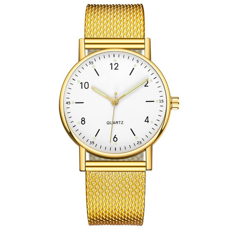 Fashion Women Watches Men Gold Watch Silver Heart Dial Silicone Mesh Belt Wristwatch Reloj Mujer Montre Femme Women'S Watch 2024