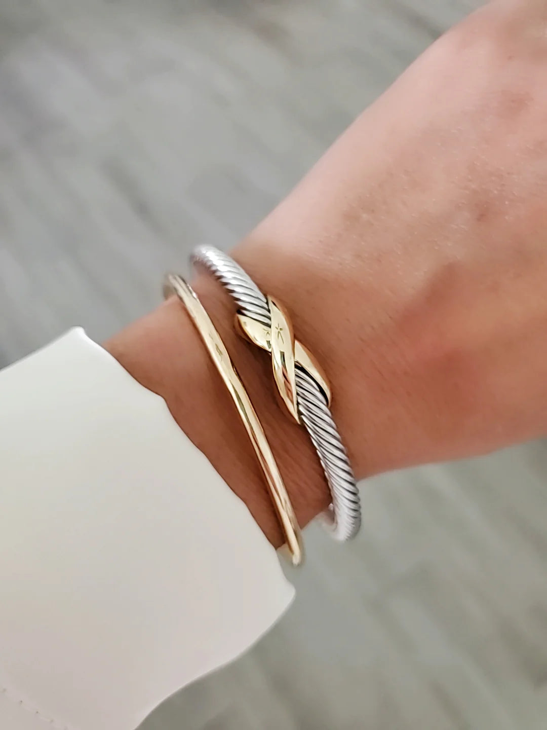 X Cable Bangle Bracelet