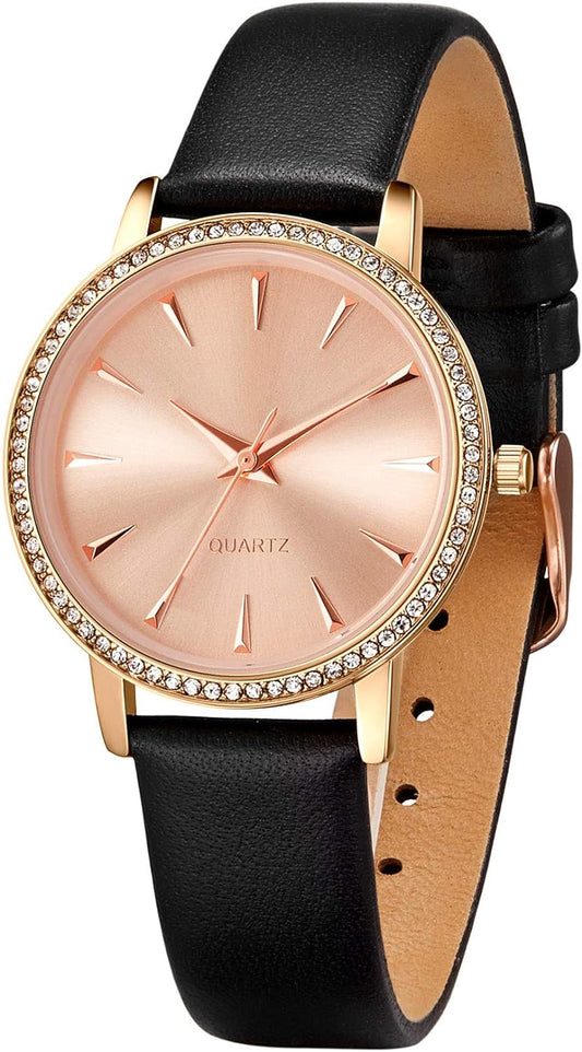 Women'S Watches for Ladies Female Wrist Watch Leather Band Waterproof Thin Minimalist Casual Simple Dress Quartz Analog Watch