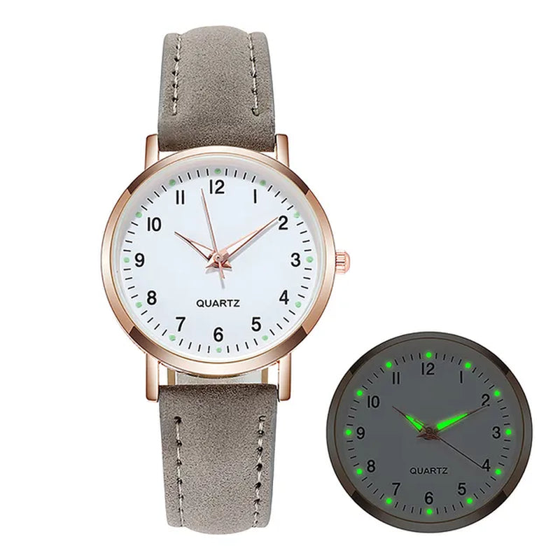 Luxury Design Quartz Watch Women Watches Luminous Hand Wind Leather Winner Watch Luminous Digital Wristwatches Relogio Feminino